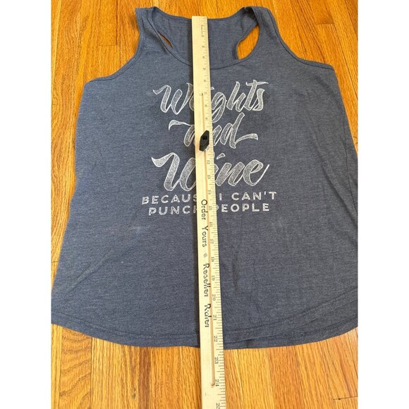 Weights And Wine Racerback Tank Top - Picture 3 of 4